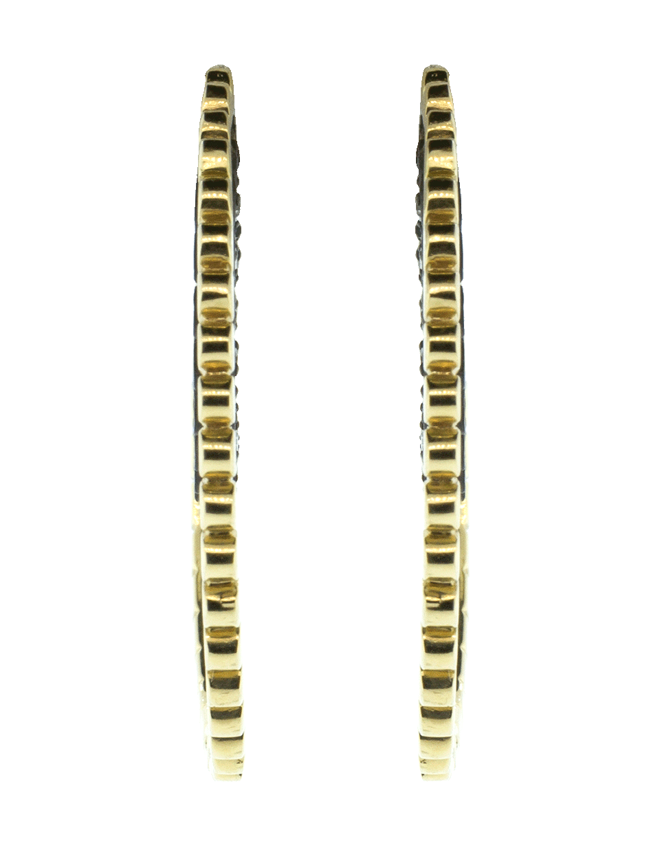 NANCY NEWBERG-Double Daisy Gold And Silver Hoops-YELLOW GOLD