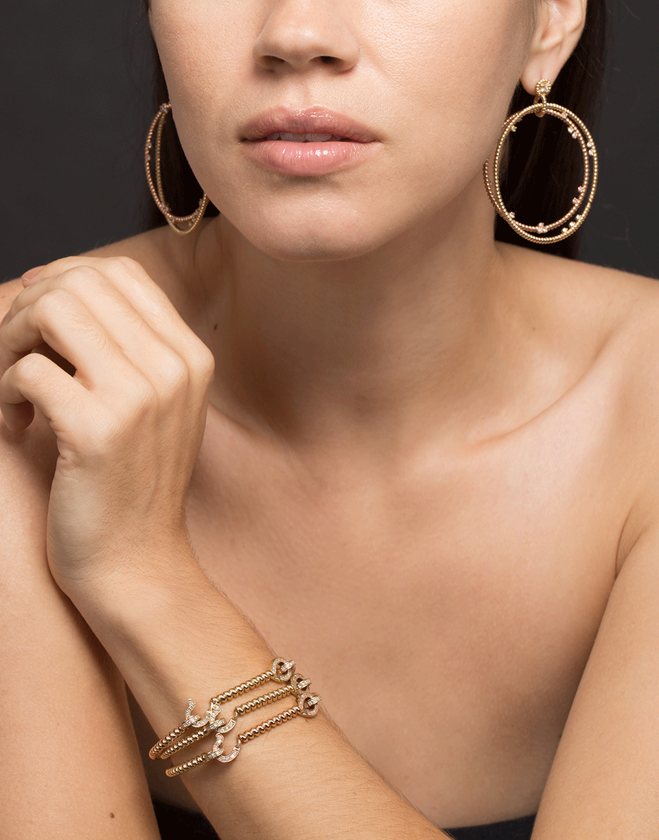 NANCY NEWBERG-Double Floating Diamond Hoop Earrings-YELLOW GOLD