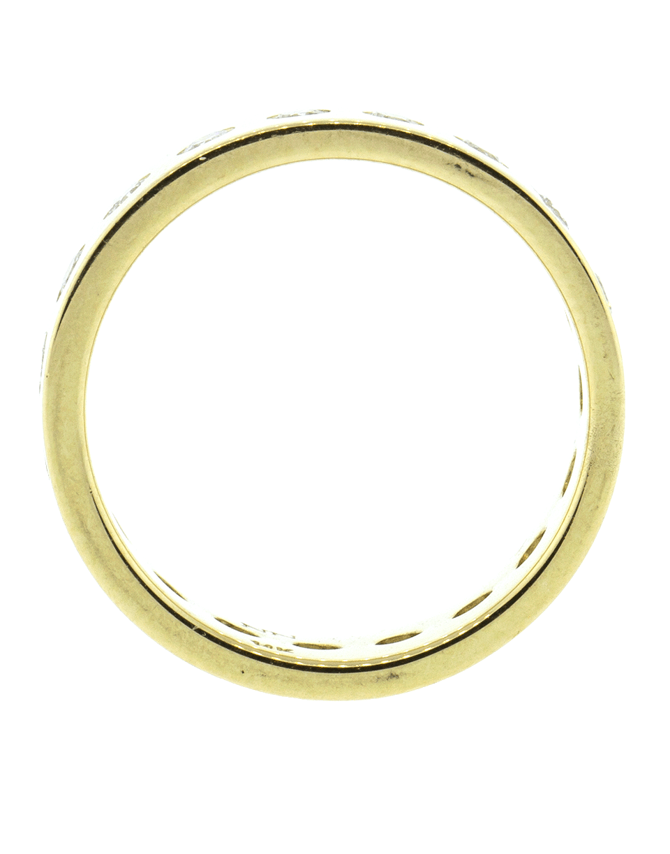 NANCY NEWBERG-Polished Narrow Diamond Cigar Band Ring-YELLOW GOLD