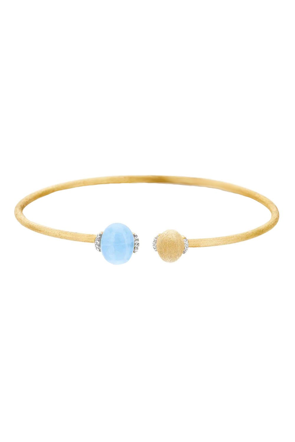 NANIS-Azure Milky Aquamarine Bracelet-YELLOW GOLD