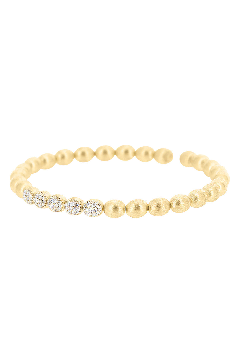 Diamond Ivy Boules Flex Bracelet - Yellow Gold-YELLOW GOLD-JEWELRYFINE JEWELBRACELET O-NANIS