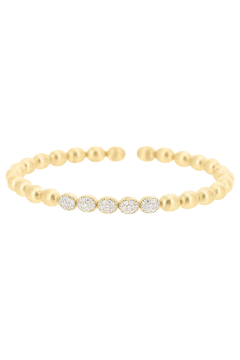  Diamond Ivy Boules Flex Bracelet - Yellow Gold-YELLOW GOLD-JEWELRYFINE JEWELBRACELET O-NANIS 