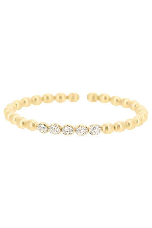 Diamond Ivy Boules Flex Bracelet - Yellow Gold-YELLOW GOLD-JEWELRYFINE JEWELBRACELET O-NANIS