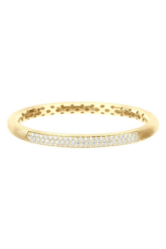 Diamond Pave Libera Aura Bangle Bracelet-YELLOW GOLD-JEWELRYFINE JEWELBRACELET O-NANIS