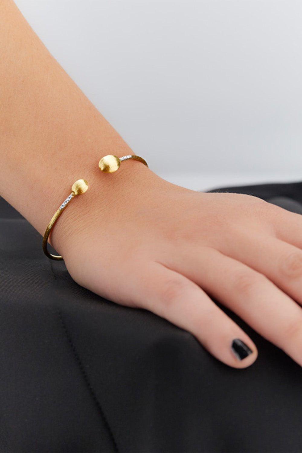 NANIS-Elite Pave Diamond Bangle-YELLOW GOLD