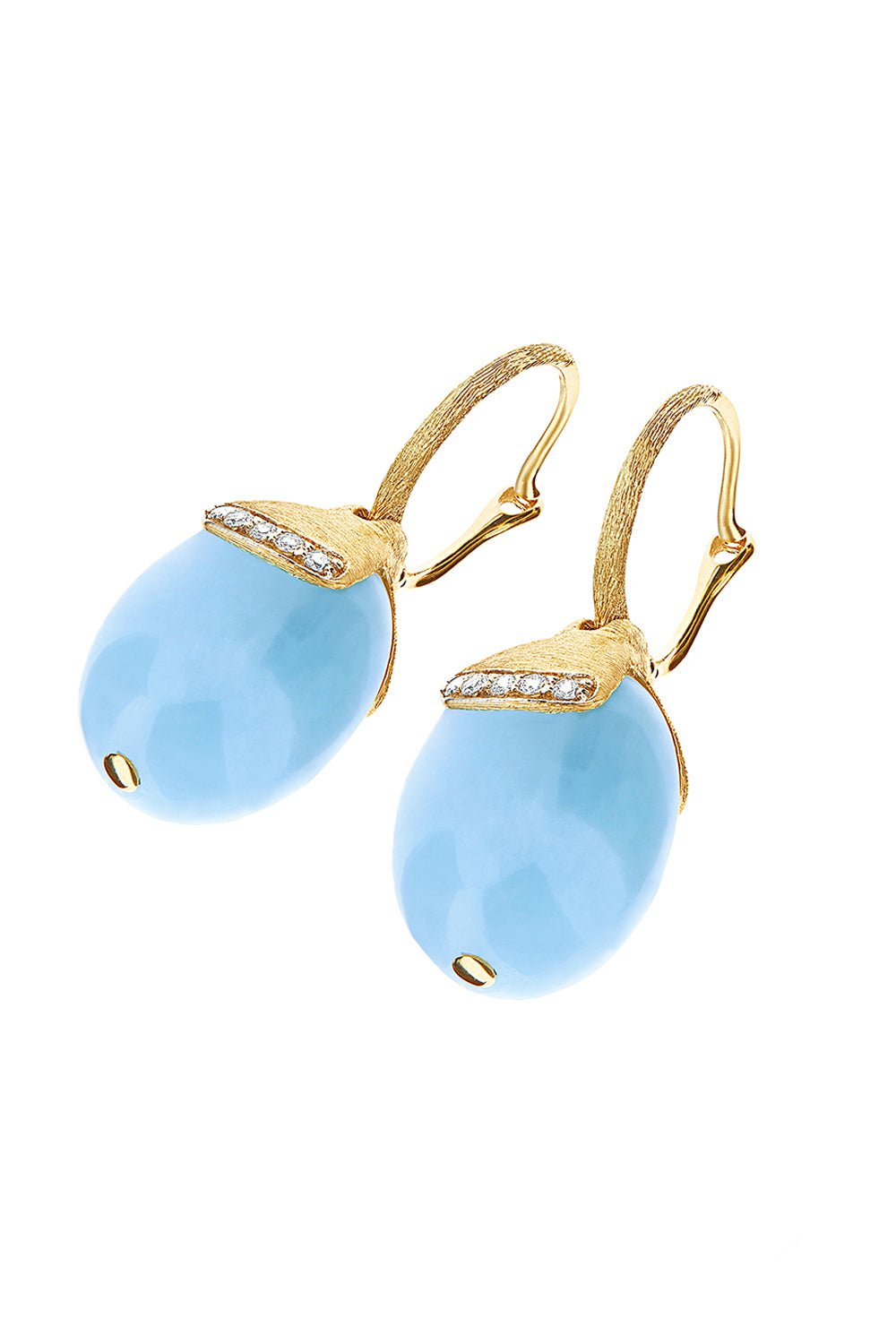 NANIS-Azure Aquamarine Large Drop Earring-YELLOW GOLD