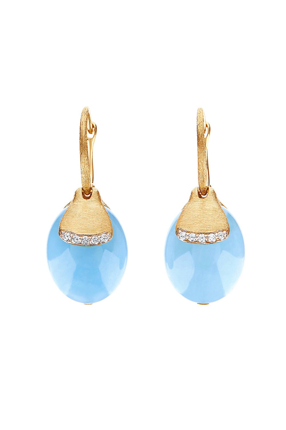 NANIS-Azure Aquamarine Large Drop Earring-YELLOW GOLD