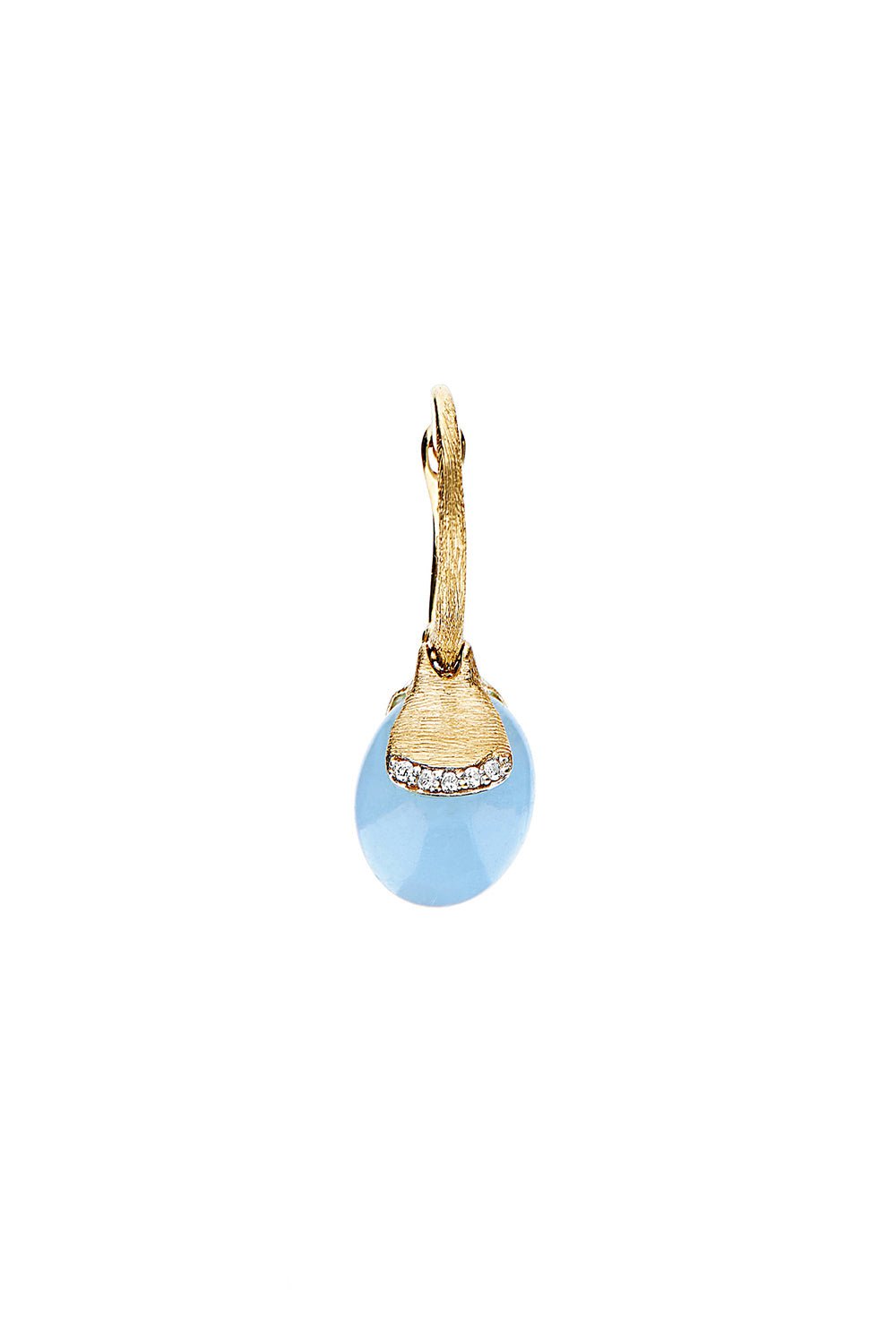 NANIS-Azure Aquamarine Small Drop Earring-YELLOW GOLD