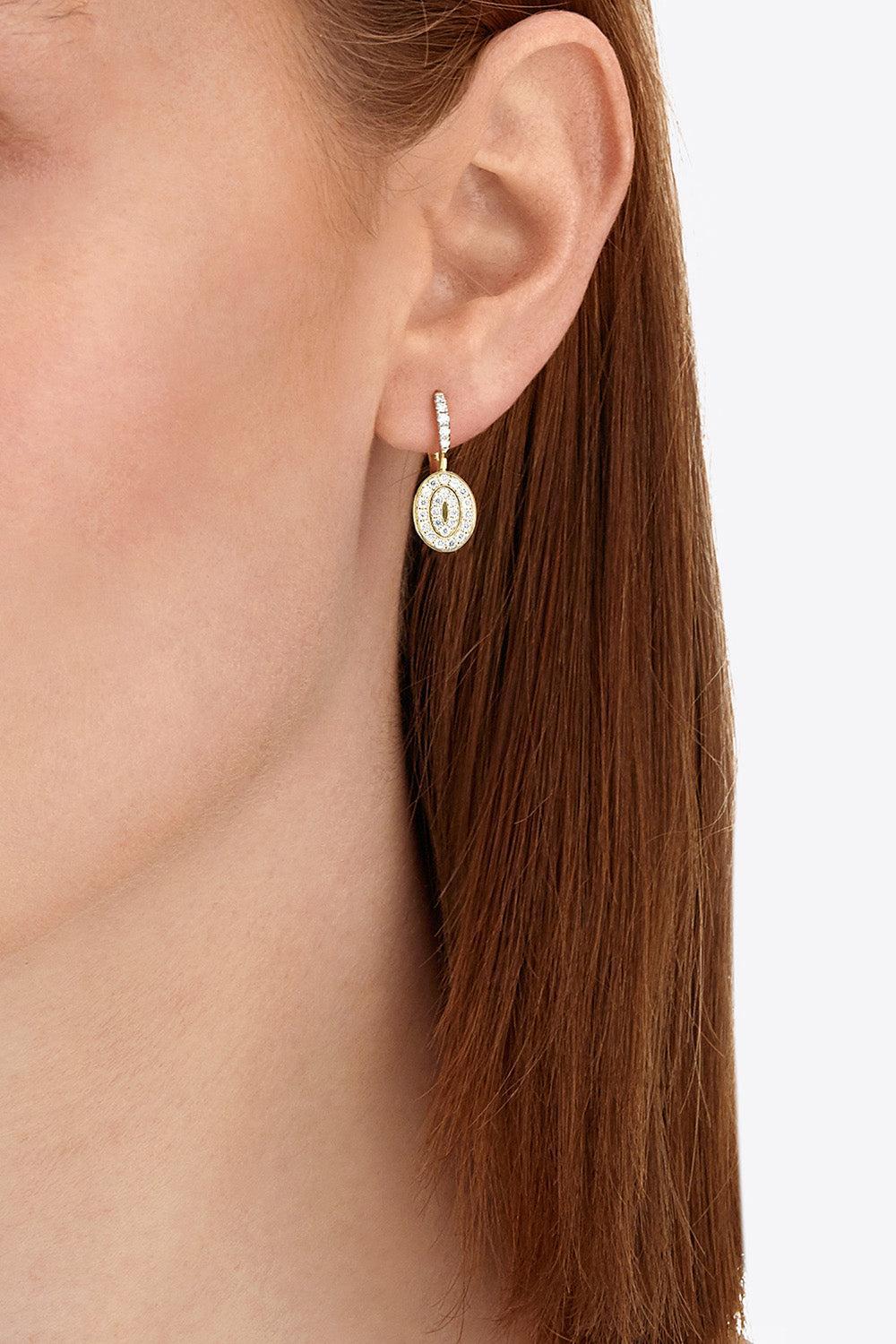 Diamond Pave Full Sway Earrings-YELLOW GOLD-JEWELRYFINE JEWELEARRING-NANIS