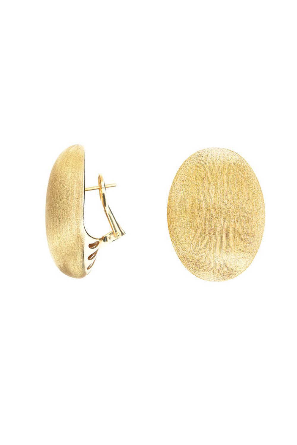 NANIS-Large "Muse" Gold Perle Stud Earrings-YELLOW GOLD