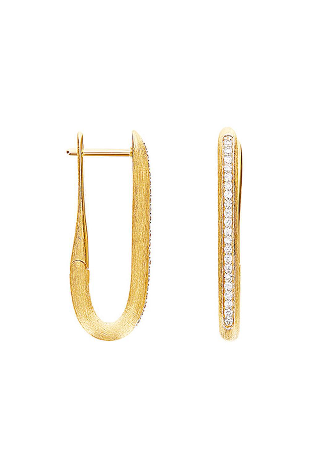 NANIS-Libera Medium Diamond Square Hoop Earrings-YELLOW GOLD