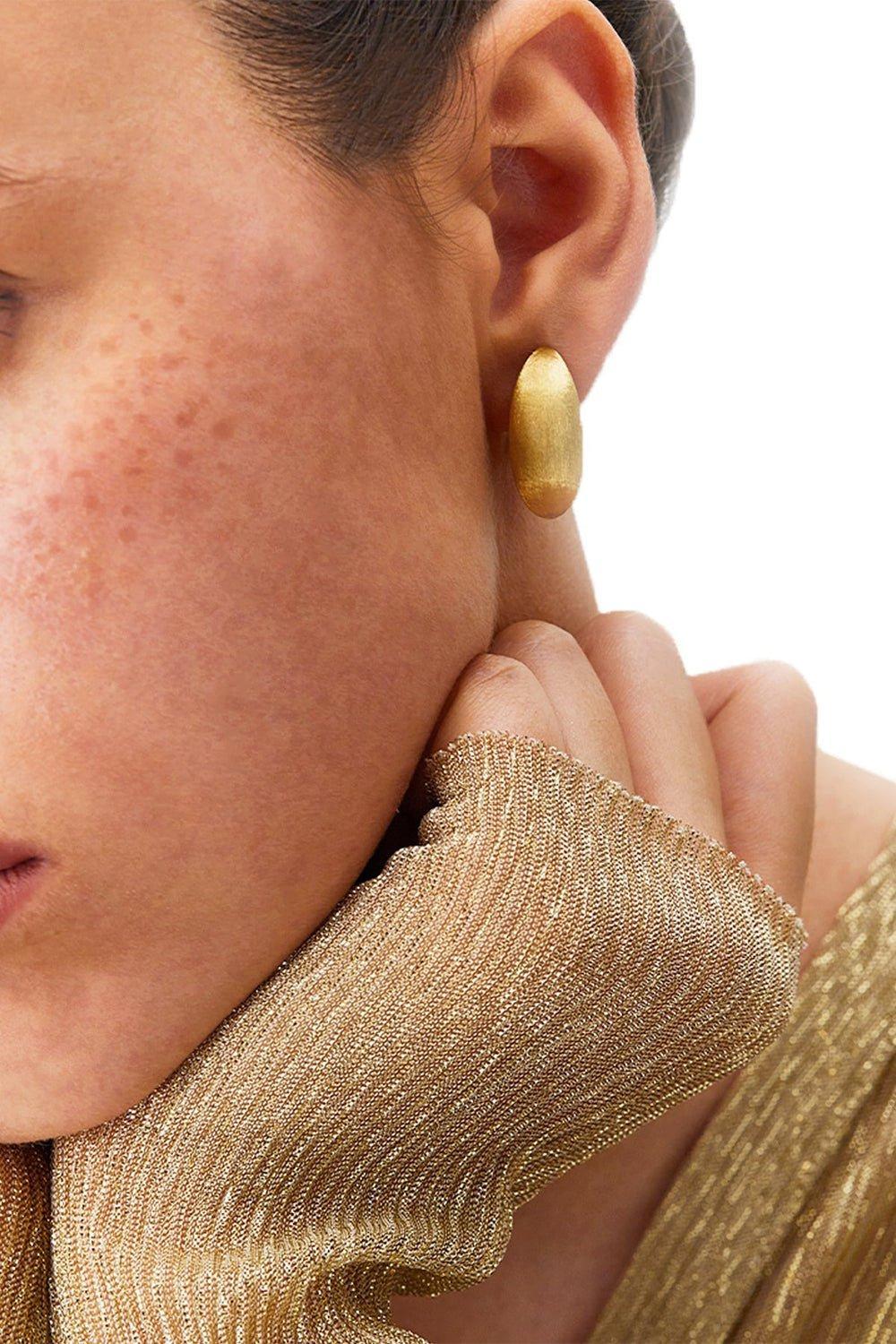 NANIS-Transformista Vintage Hoop Earrings-YELLOW GOLD