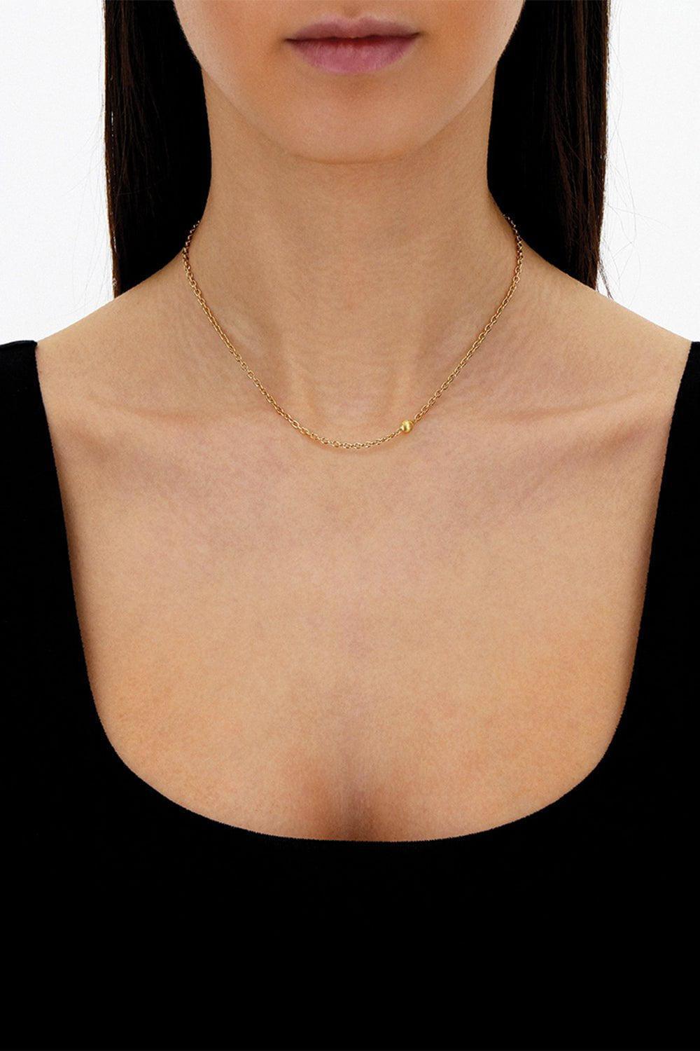 NANIS-"Boules" Short Chain Necklace-YELLOW GOLD