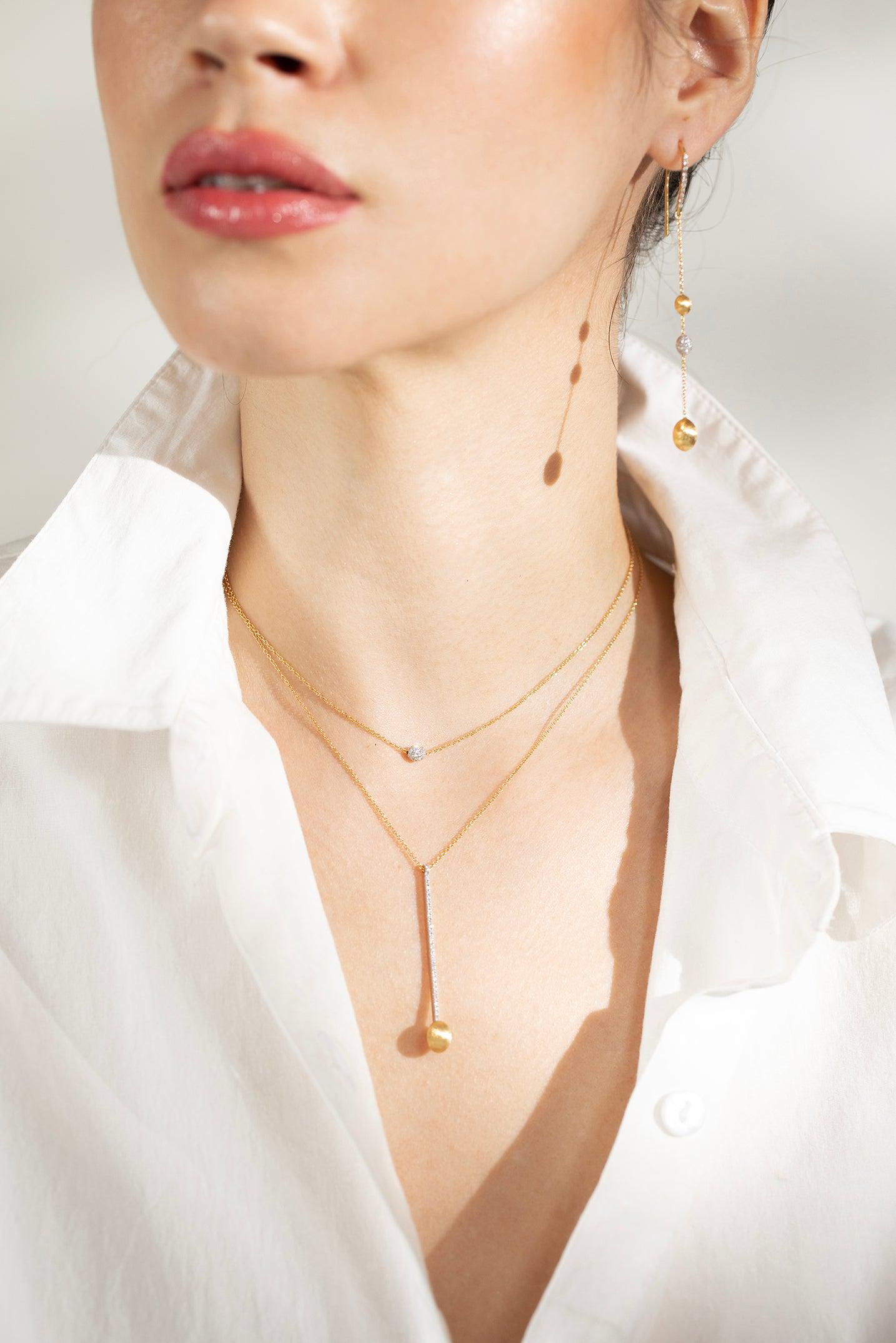 NANIS-Dancing Elite Diamond Neckace-YELLOW GOLD