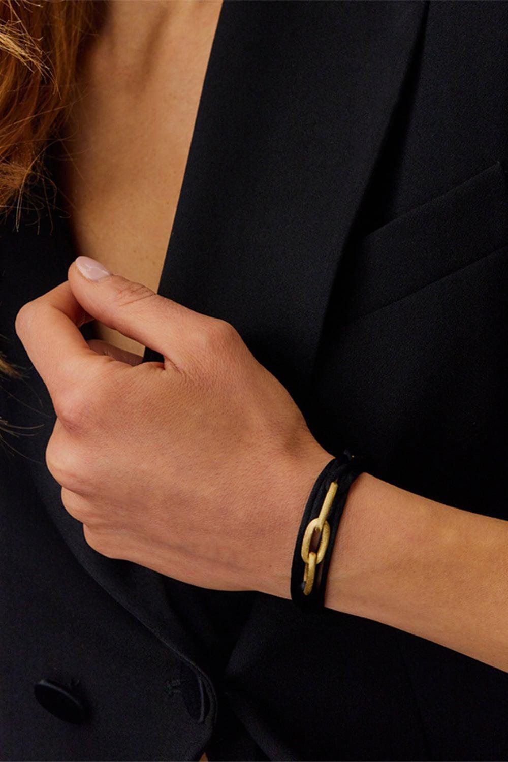 NANIS-"Libera Soul" Chain Bracelet Choker Necklace-YELLOW GOLD