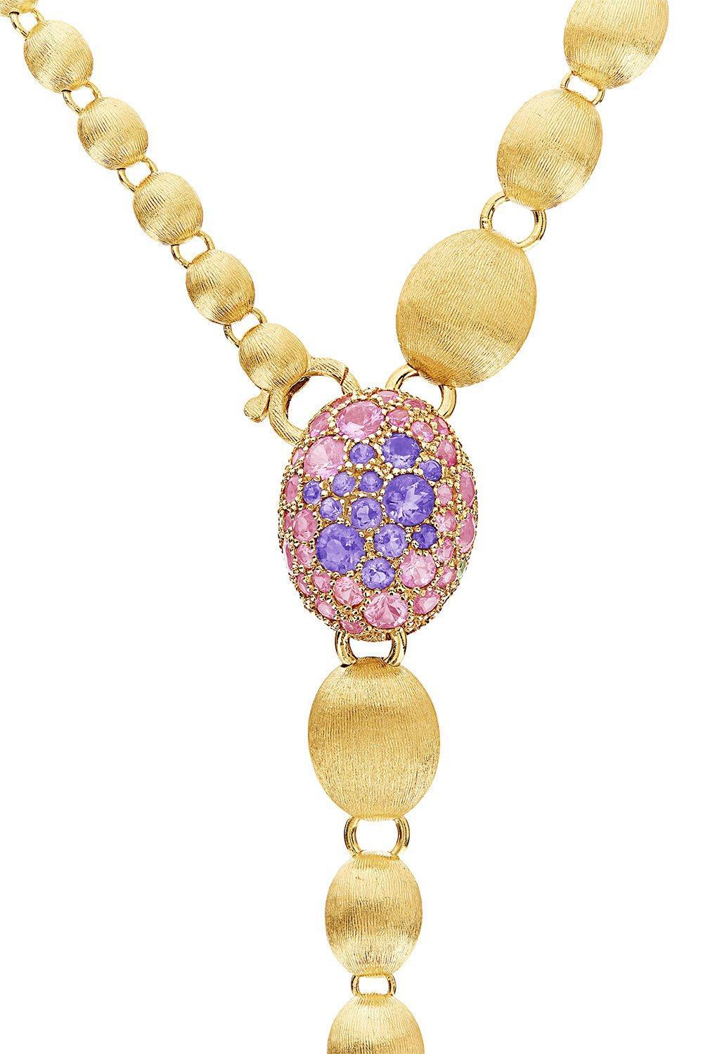 NANIS-Reverse Labrodite Convertible Necklace-YELLOW GOLD