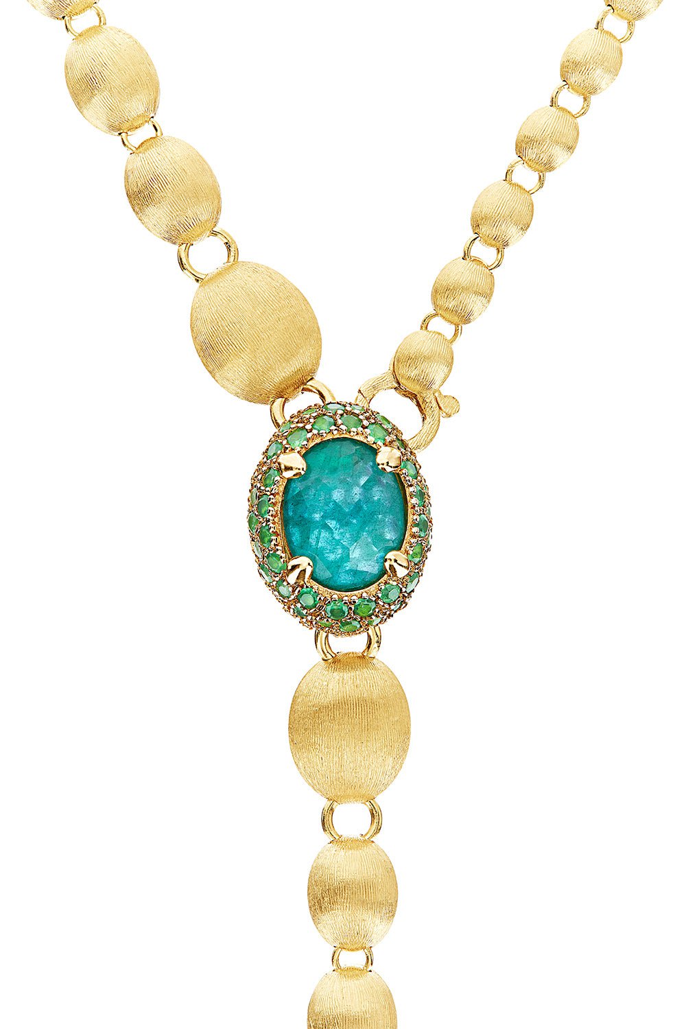 NANIS-Reverse Labrodite Convertible Necklace-YELLOW GOLD