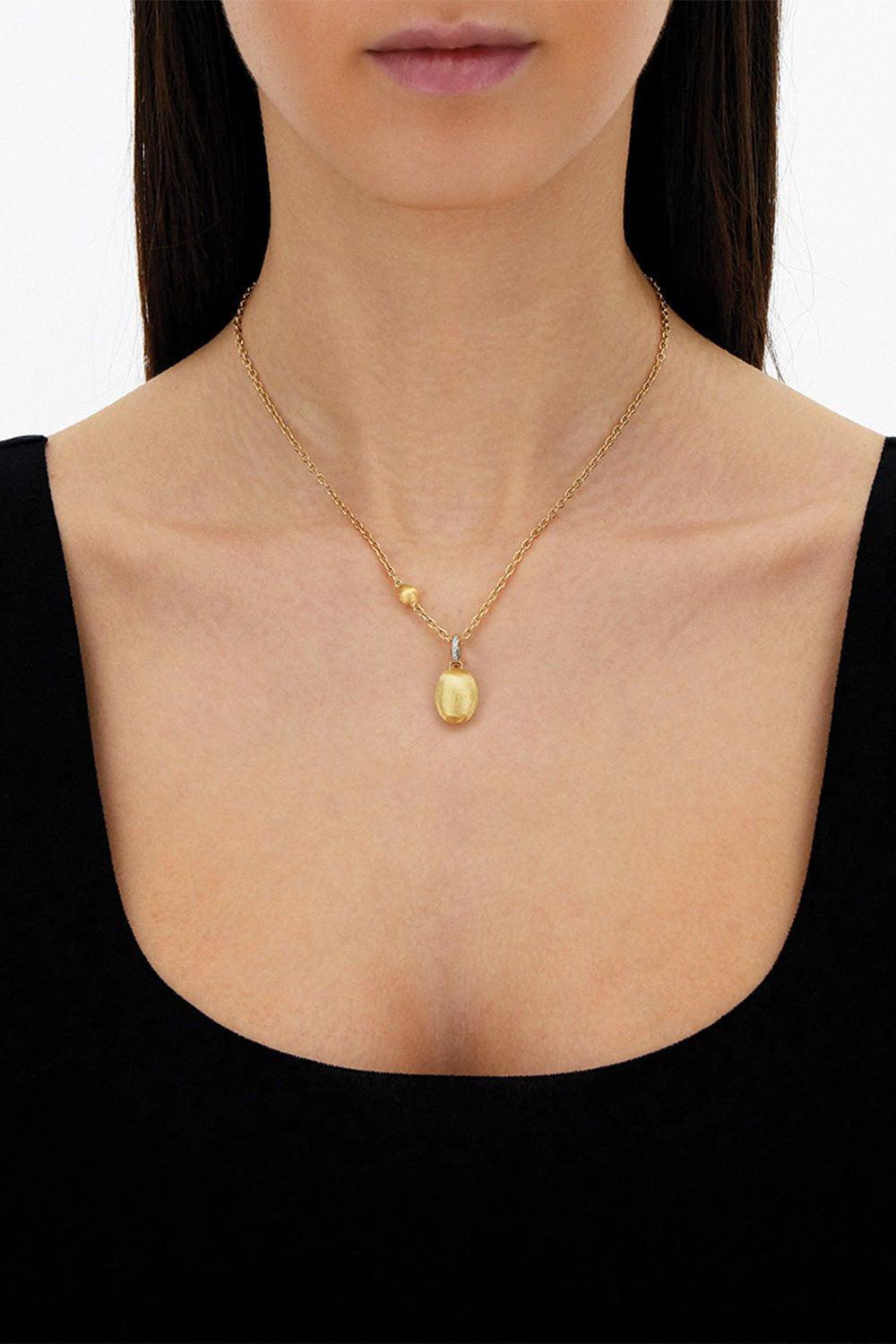 NANIS-"Boules" Medium Diamond Charm-YELLOW GOLD