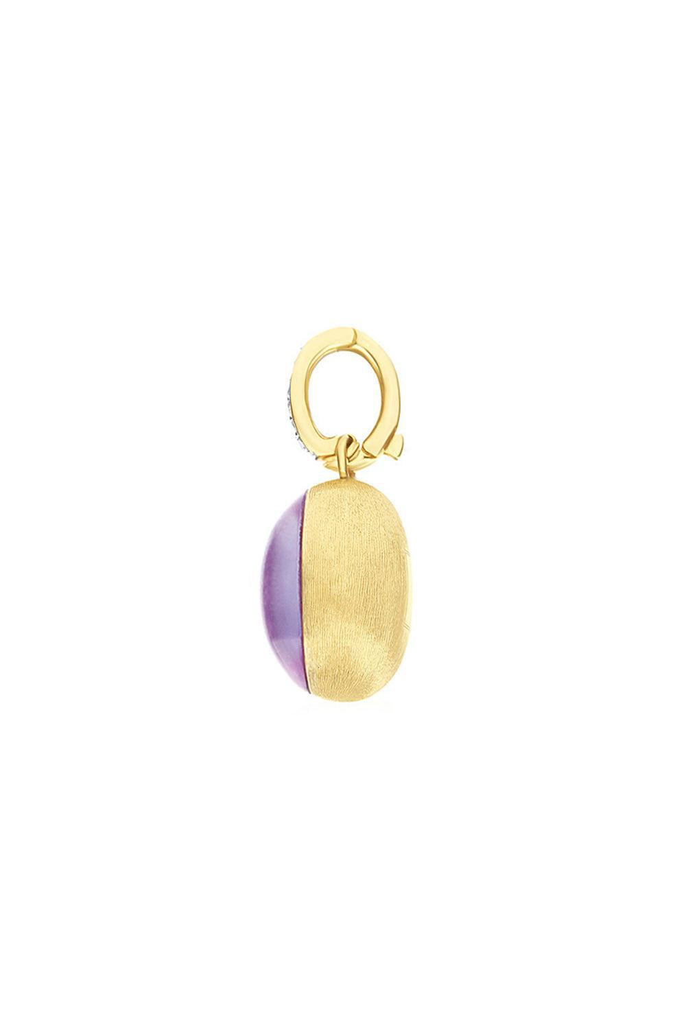 Small Boules Lepidolite Violette Charm-YELLOW GOLD-JEWELRYFINE JEWELPENDANT-NANIS