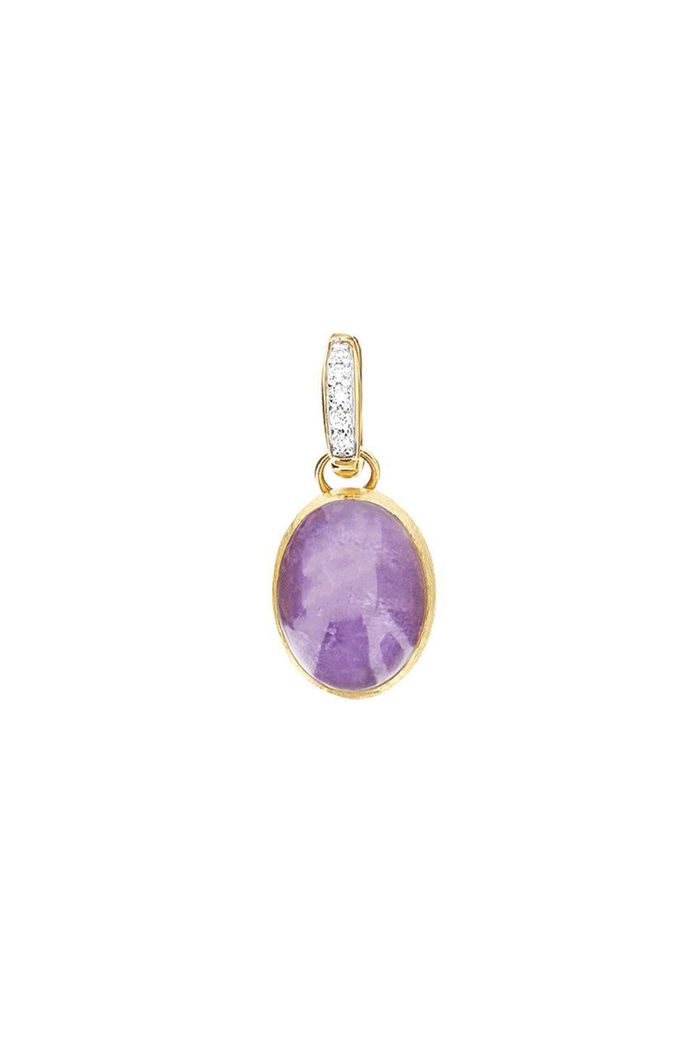 Small Boules Lepidolite Violette Charm-YELLOW GOLD-JEWELRYFINE JEWELPENDANT-NANIS