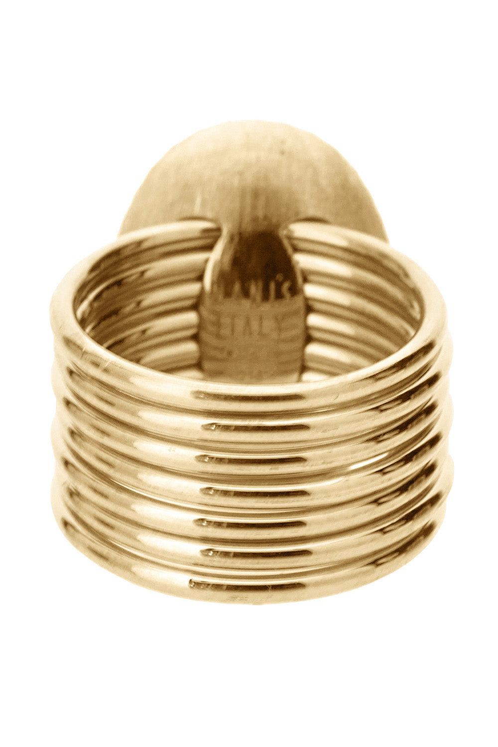 Diamond Boules Sway Seven Band Halo Ring-YELLOW GOLD-6.25-JEWELRYFINE JEWELRING-NANIS