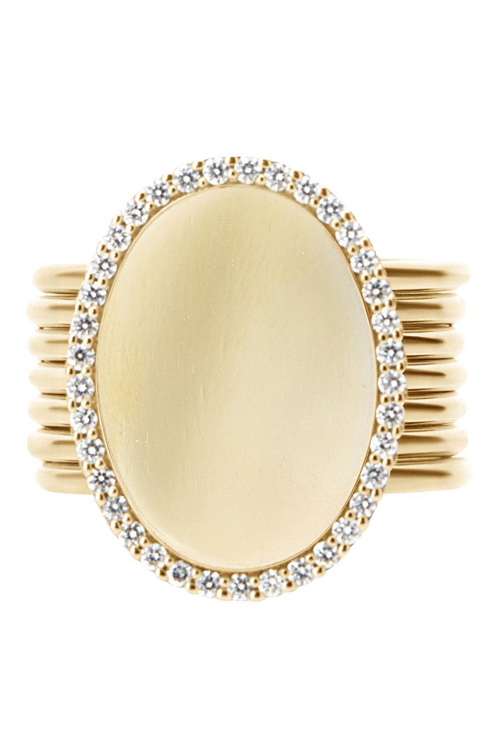 Diamond Boules Sway Seven Band Halo Ring-YELLOW GOLD-6.25-JEWELRYFINE JEWELRING-NANIS