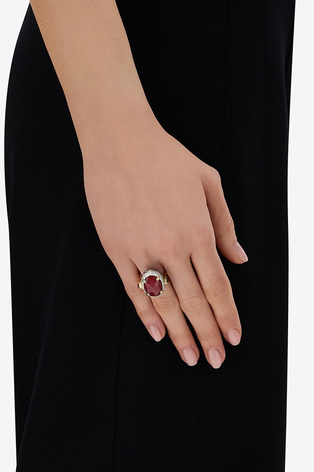 Diamond Ruby Reverse Double Face Ring-YELLOW GOLD-6.5-JEWELRYFINE JEWELRING-NANIS