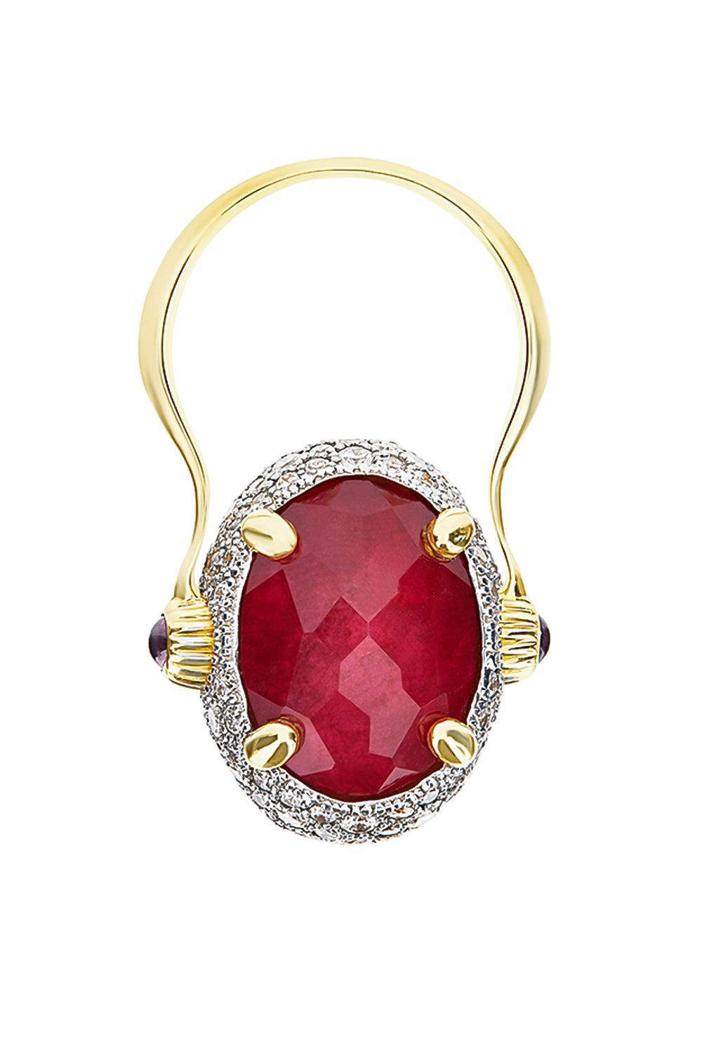 Diamond Ruby Reverse Double Face Ring-YELLOW GOLD-6.5-JEWELRYFINE JEWELRING-NANIS
