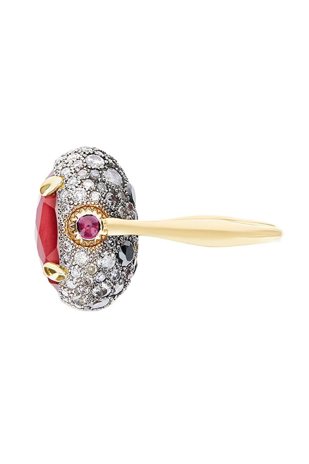 Diamond Ruby Reverse Double Face Ring-YELLOW GOLD-6.5-JEWELRYFINE JEWELRING-NANIS