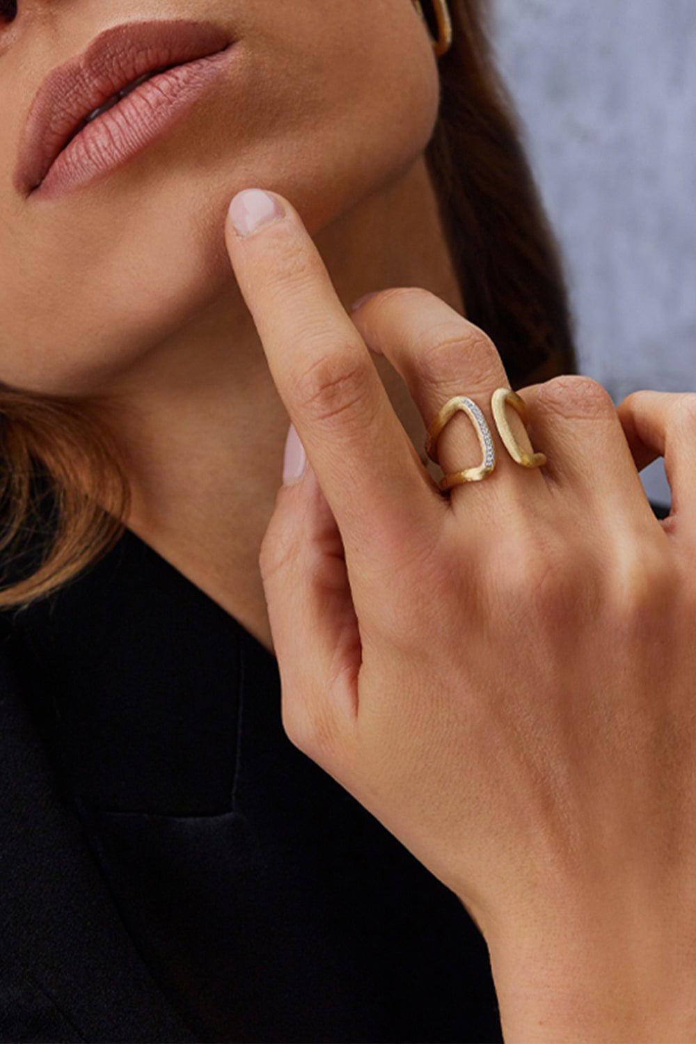 NANIS-"Libera" Diamond Band Ring-YELLOW GOLD
