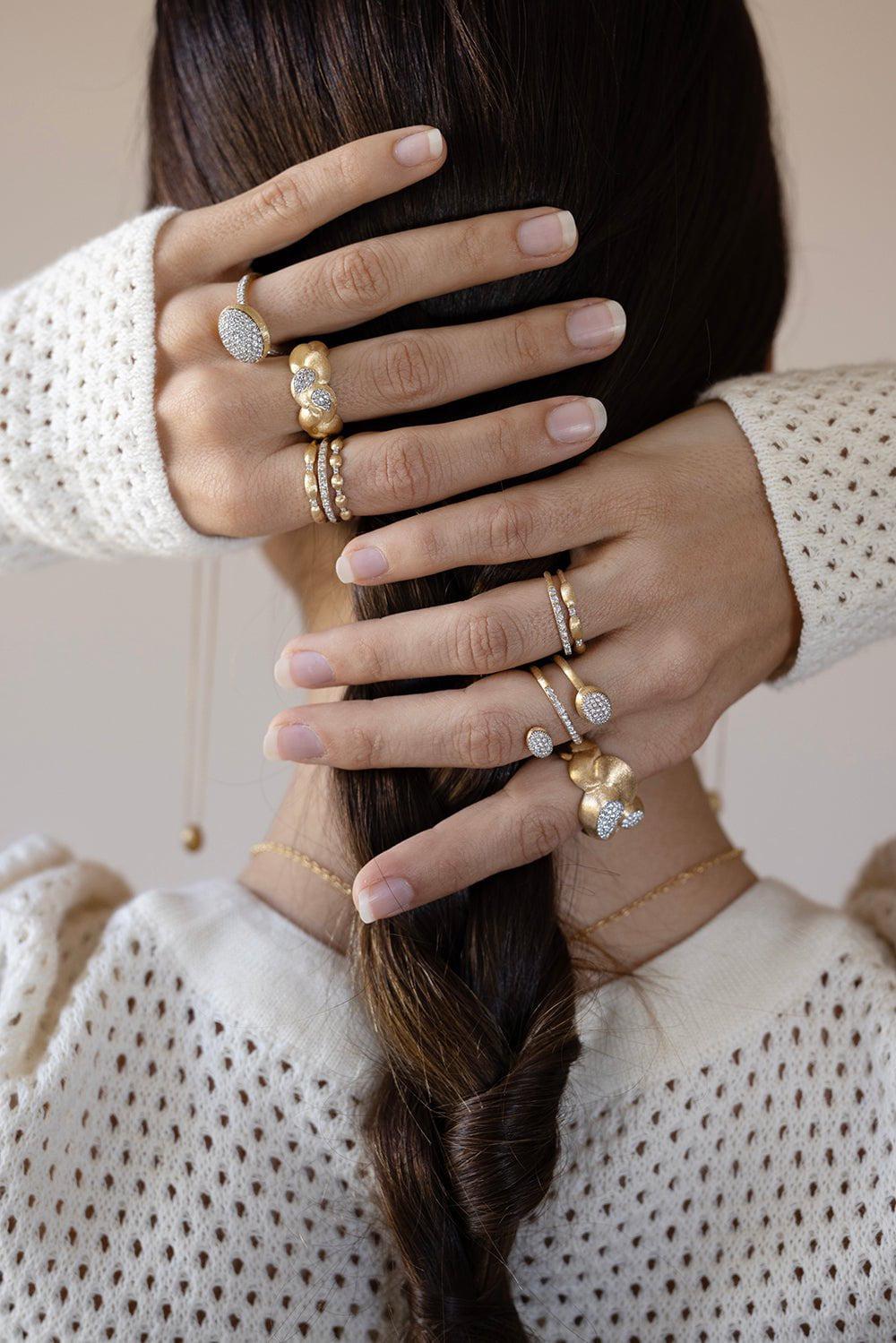 NANIS-Pave Diamond Wrap Ring-YELLOW GOLD