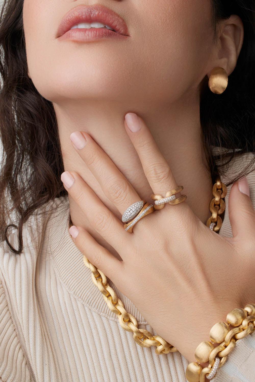 NANIS-Diamond Link Ring-YELLOW GOLD