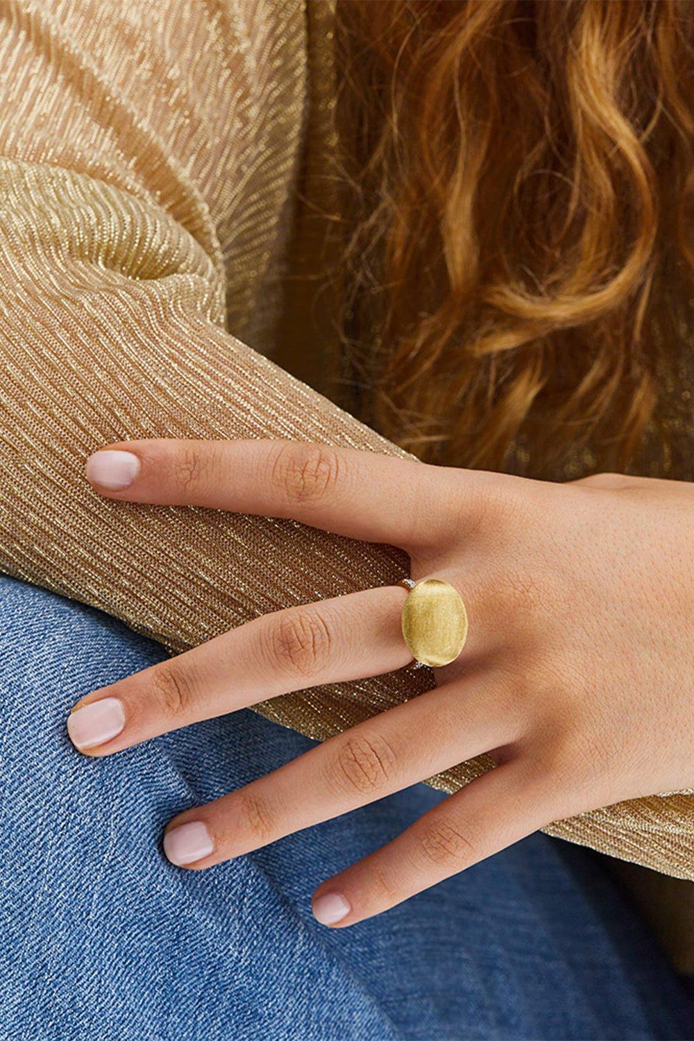 NANIS-Elite Boule Diamond Ring-YELLOW GOLD