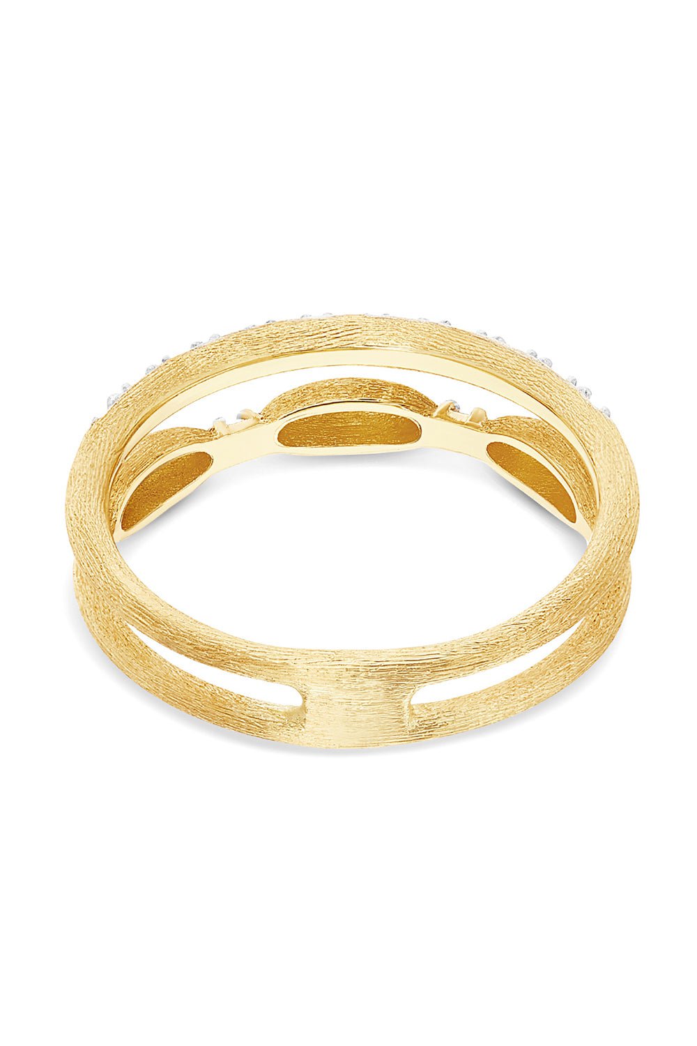 NANIS-Elite Irregular Double Band Ring-YELLOW GOLD