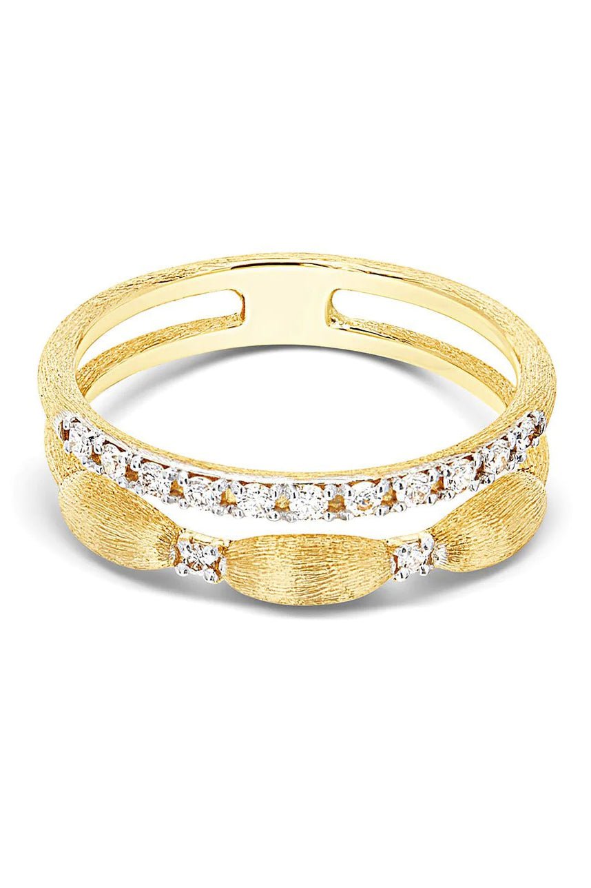 NANIS-Elite Irregular Double Band Ring-YELLOW GOLD