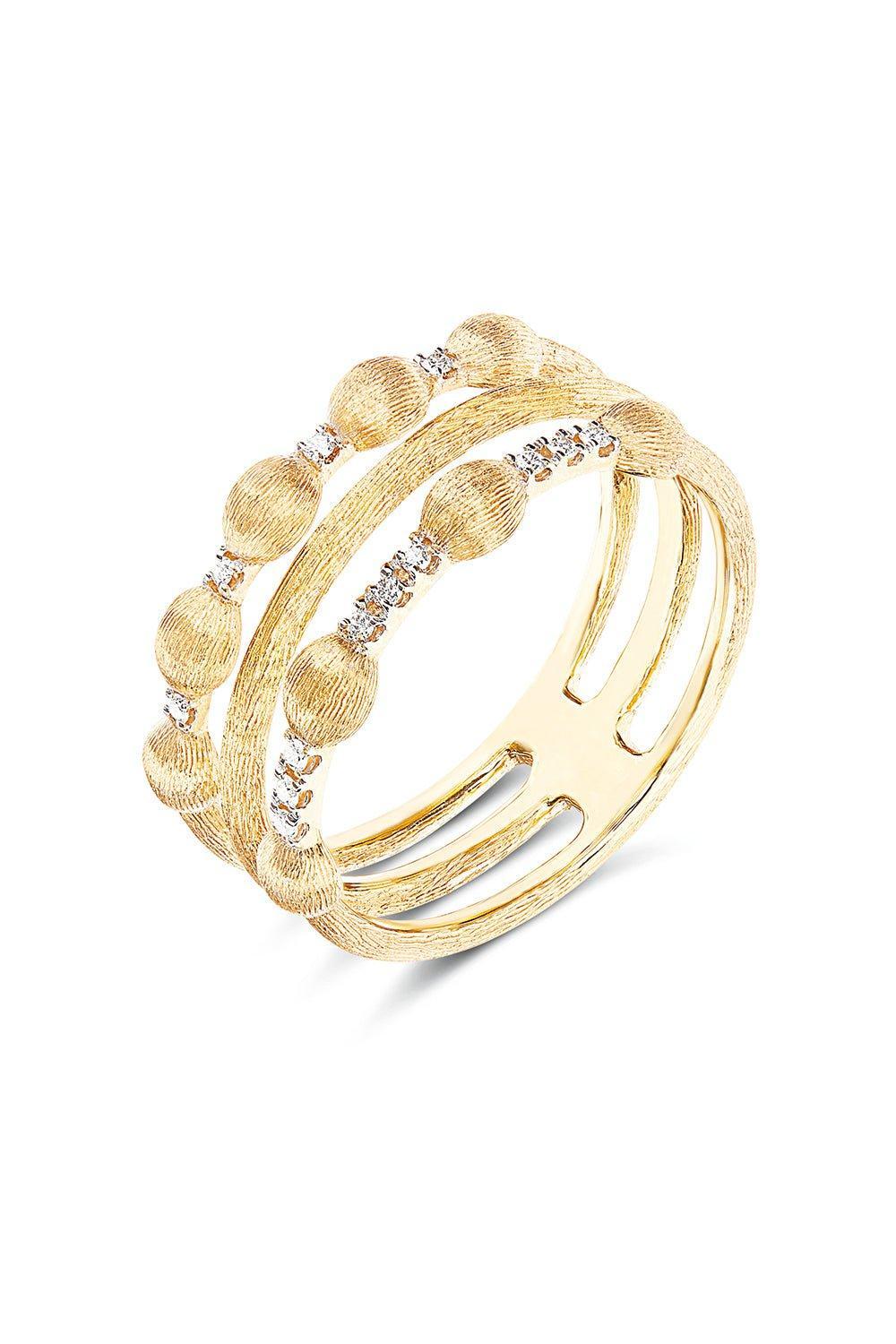 NANIS-Elite Triple Band Ring-YELLOW GOLD