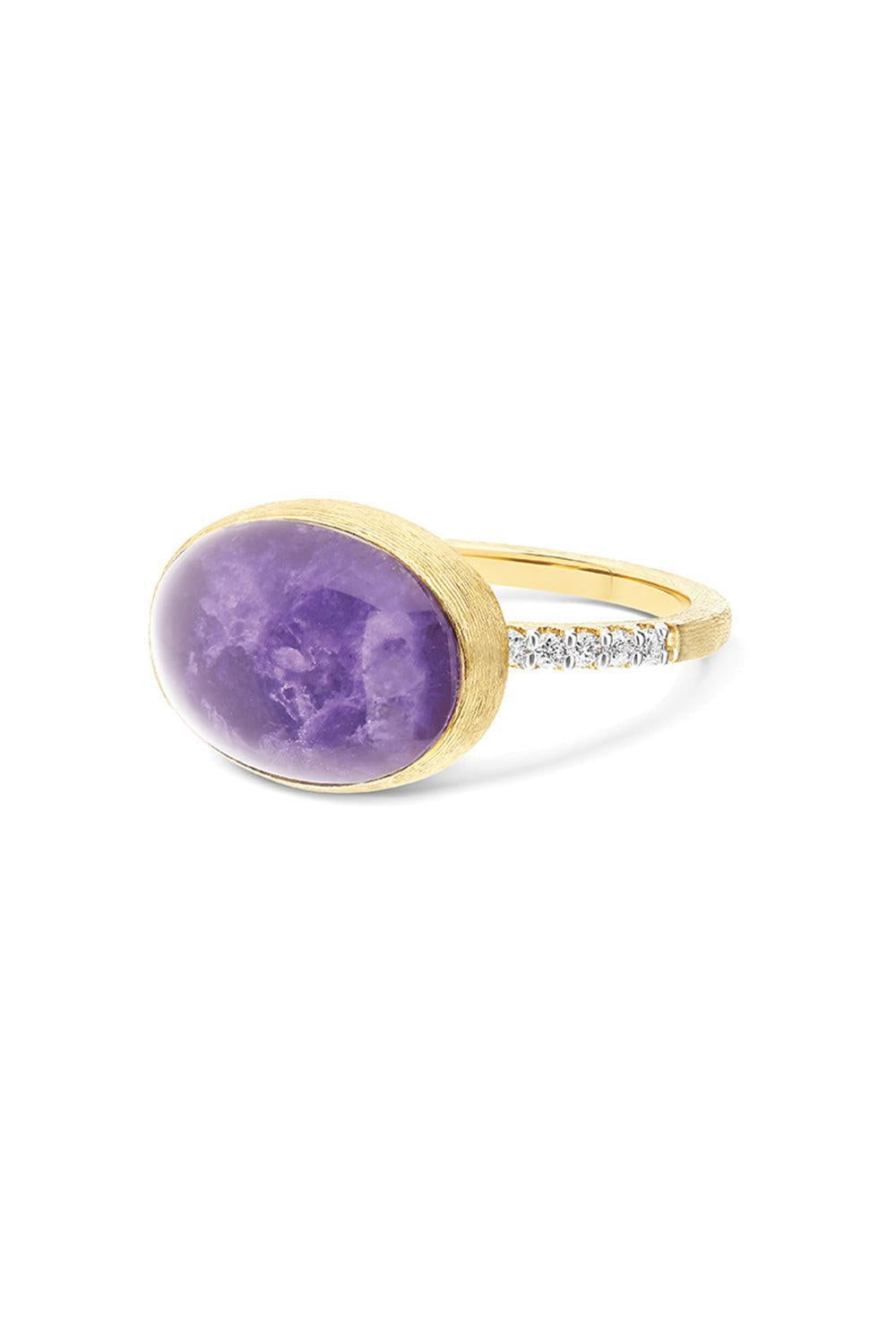 Medium "Boules" Lepidolite Violetta Ring-YELLOW GOLD-7-JEWELRYFINE JEWELRING-NANIS