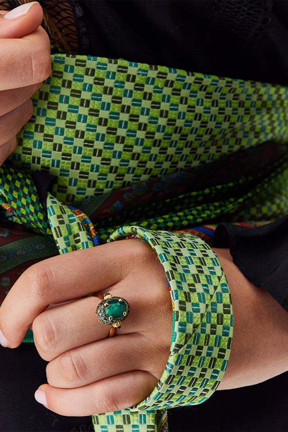 NANIS-Reverse Labrodite Double Face Ring-YELLOW GOLD