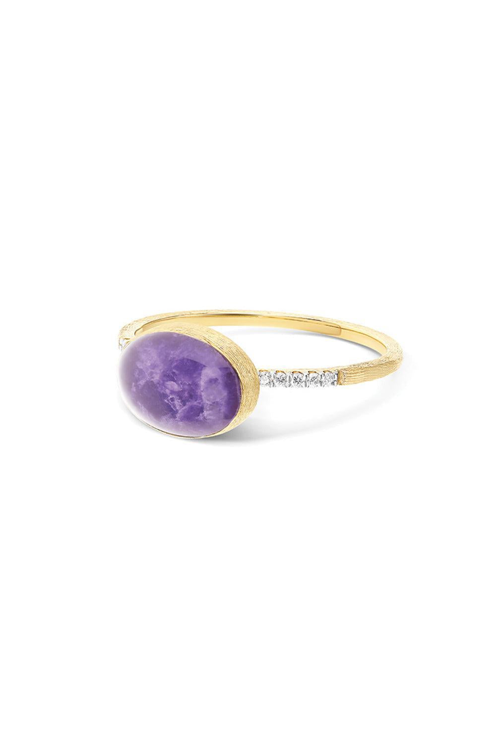 Small "Boules" Lepidolite Violette Ring-YELLOW GOLD-7-JEWELRYFINE JEWELRING-NANIS