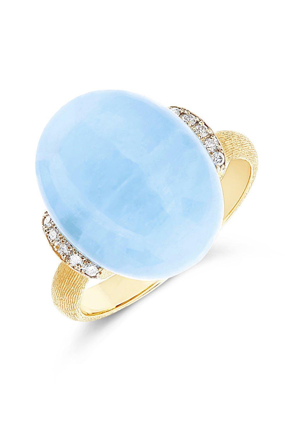 NANIS-Azure Aquamarine Large Ring-YELLOW GOLD