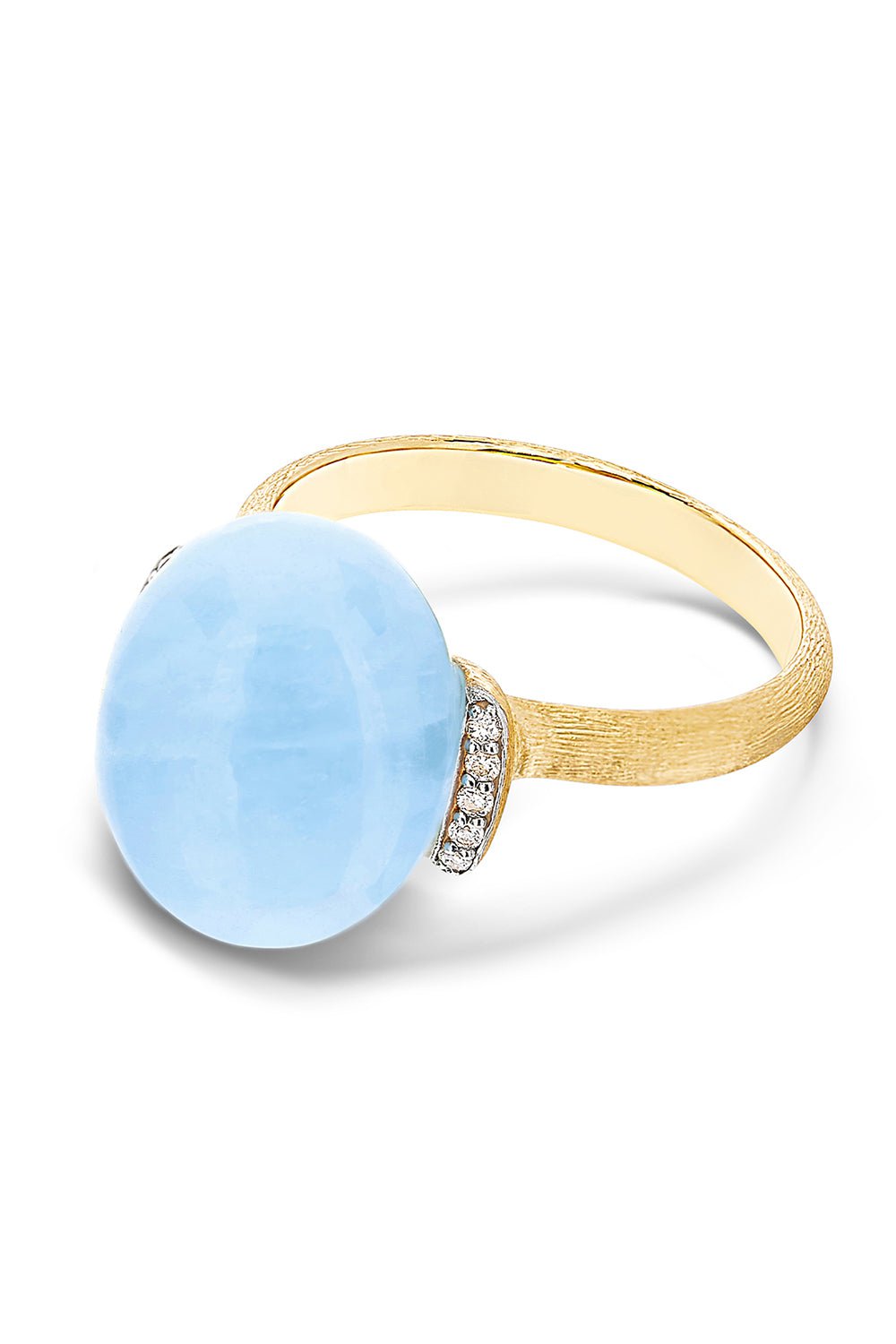 NANIS-Azure Aquamarine Large Ring-YELLOW GOLD