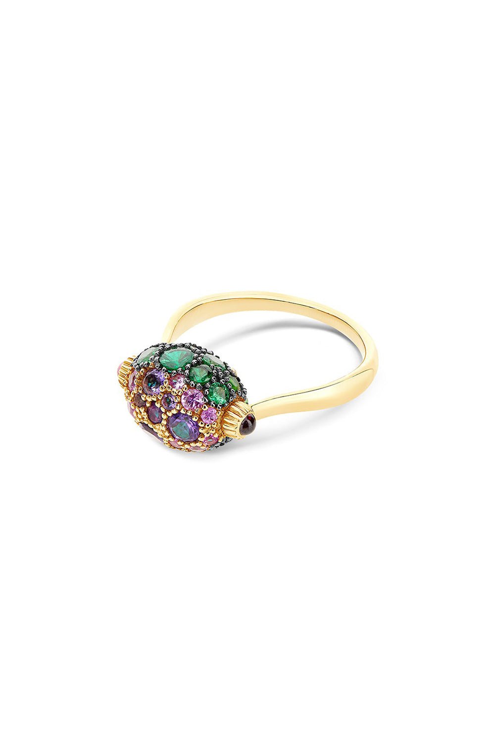 NANIS-Reverse Amethyst Ring-YELLOW GOLD