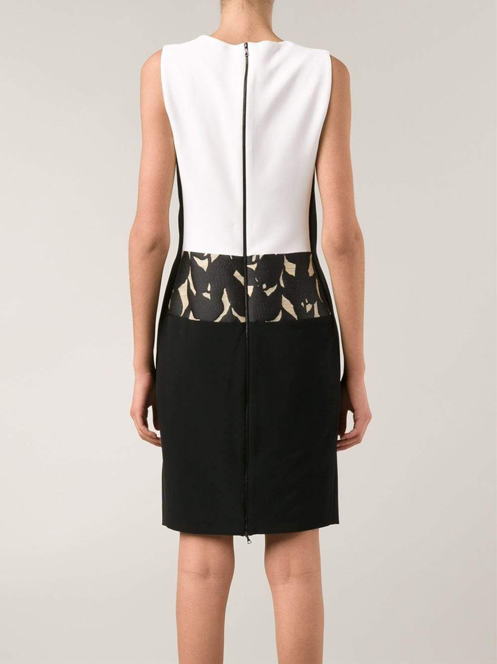 NARCISO RODRIGUEZ-Leaf Silk Jacquard Scuba Dress-MULTI