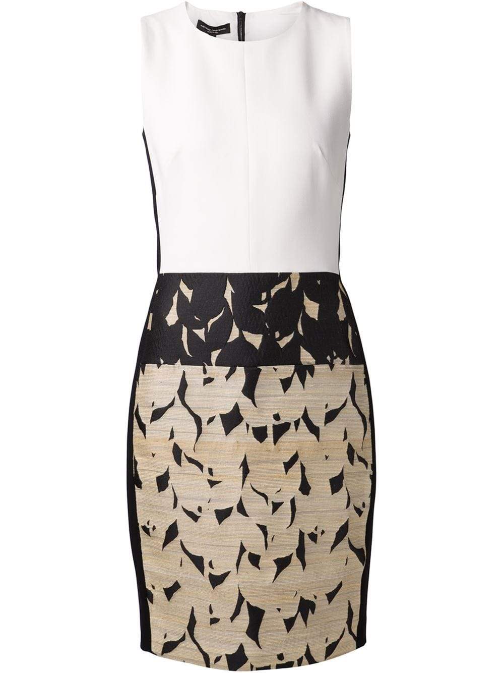 NARCISO RODRIGUEZ-Leaf Silk Jacquard Scuba Dress-MULTI