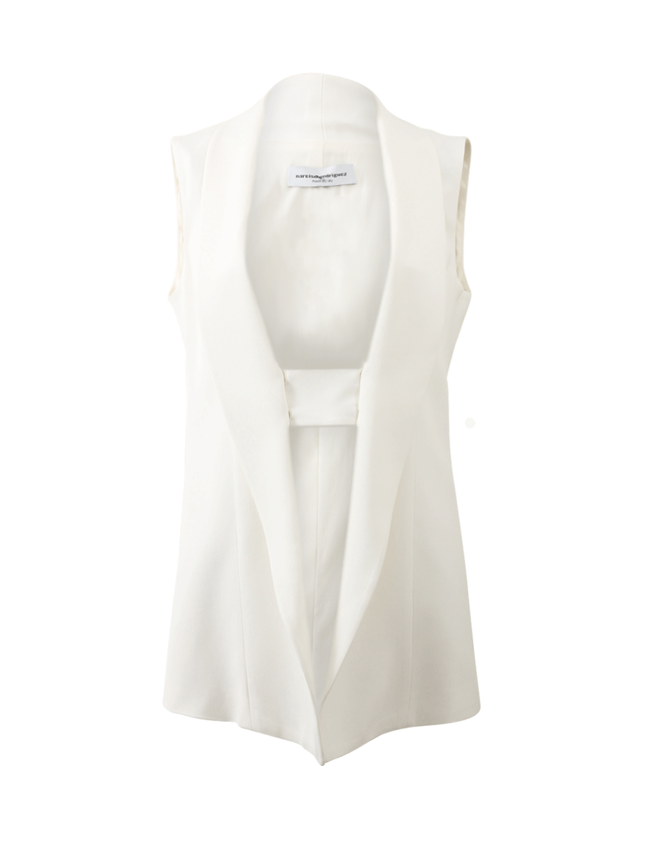 NARCISO RODRIGUEZ-Crepe Suit Vest-CHALK