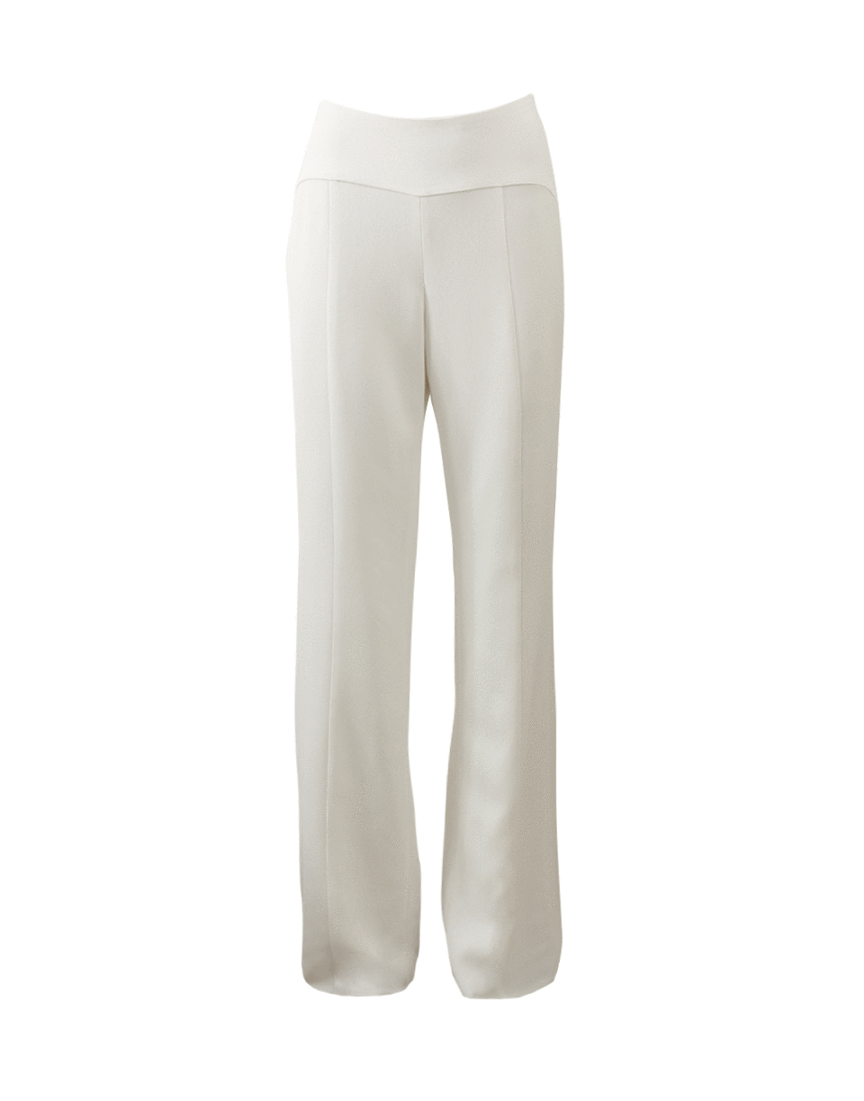 NARCISO RODRIGUEZ-High Rise Crepe Pant-CHALK