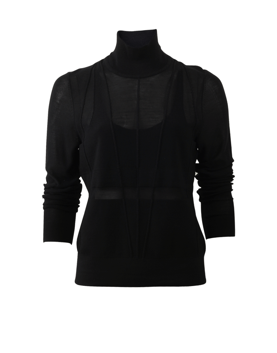 NARCISO RODRIGUEZ-Geometric Stitch Turtleneck-