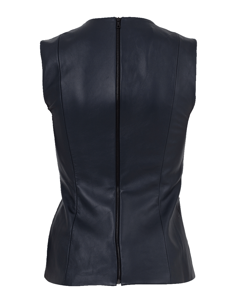 NARCISO RODRIGUEZ-Leather Top-NAVY