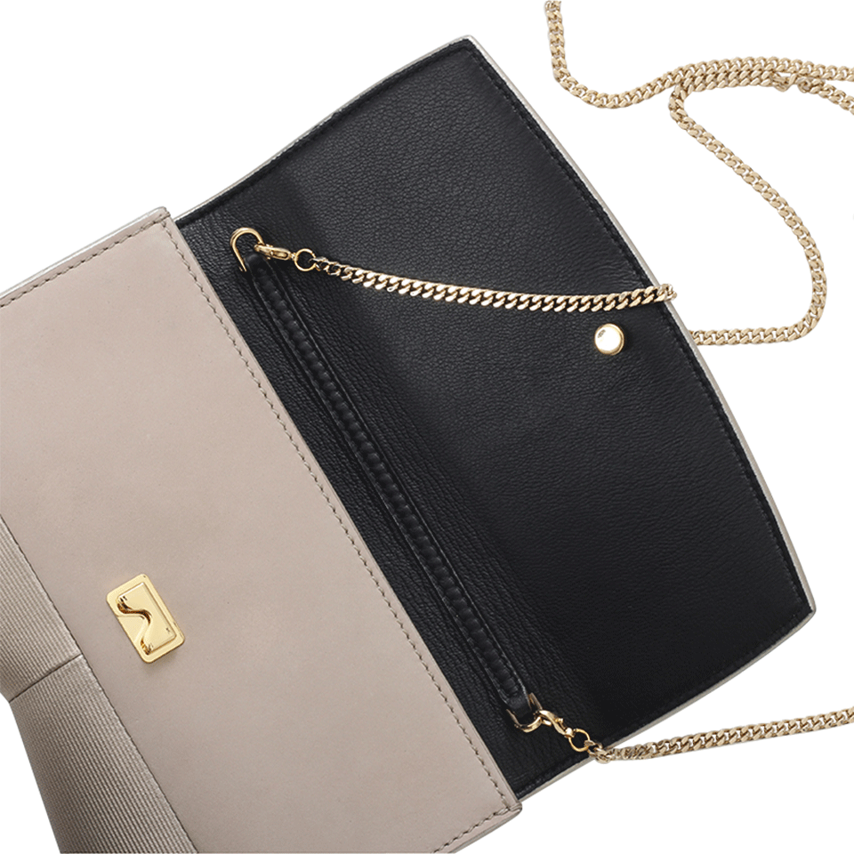 NARCISO RODRIGUEZ-Rachel Evening Clutch-CHAMPGNE