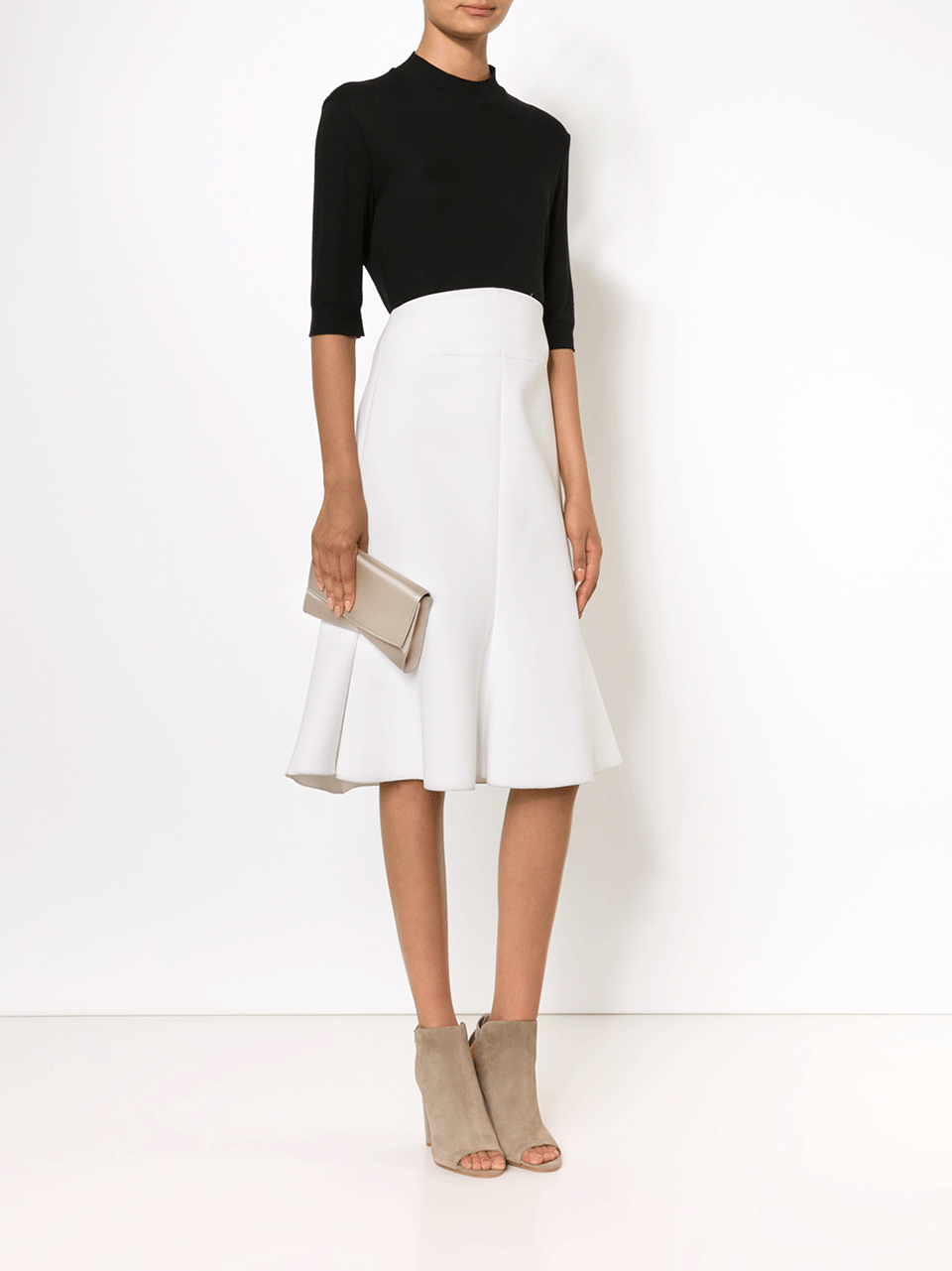 NARCISO RODRIGUEZ-Rachel Evening Clutch-CHAMPGNE